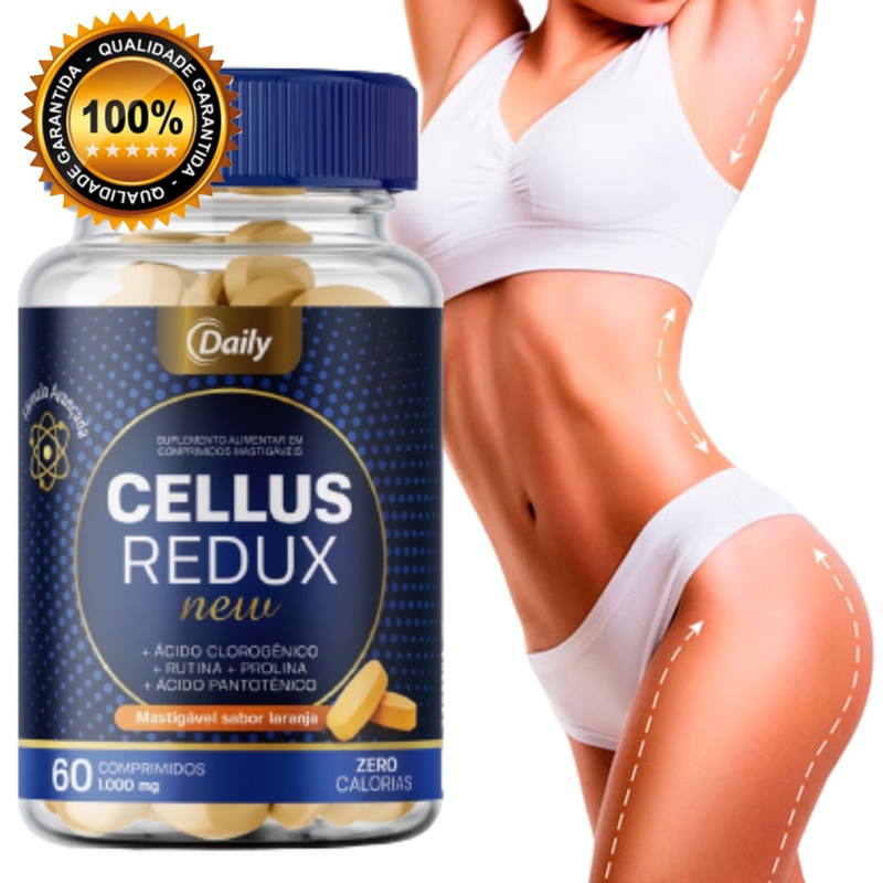 Cellus Redux Mastigável Sabor Laranja Para Estrias, Varizes e Celulite