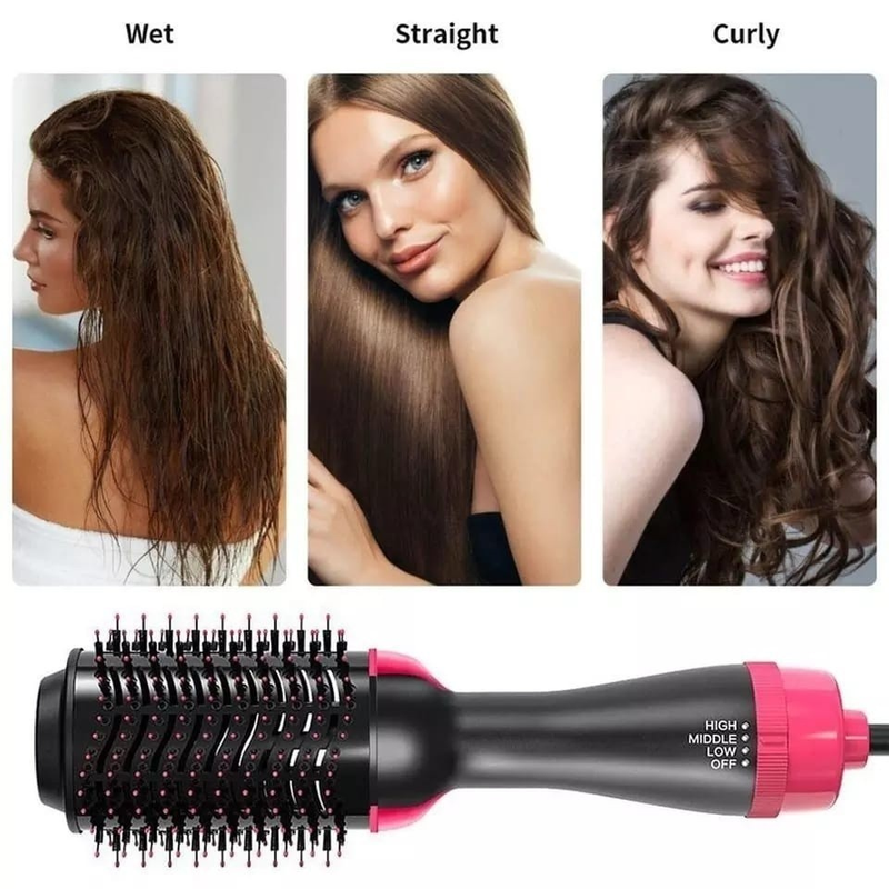 Escova Secadora One Step 220V 4em1, Escova Ar Quente Alisa e Modela Cabelo | Envio Imediato