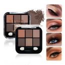 Seis-cores Eyeshadow Earth Color Smoky Makeup Pearlescent Matte Milk Tea Paleta de Maquiagem Feminina Estudante