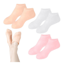 1 Par Meias Cuidados Com Os Pés Spa Uso Doméstico Novo Silicone Calcanhar Gel Hidratante Pé Rachado